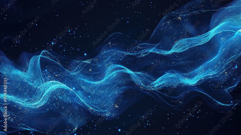 Dynamic blue backdrop featuring swirling data streams, glowing circuit boards, and smooth gradients, symbolizing the fluidity of technological systems. Dynamic blue backdrop featuring swirling data streams, glowing circuit boards, and smooth gradients, symbolizing the fluidity of technological systems.