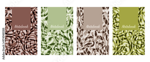 Pattern for notebooks, brochures, book covers, catalogues.