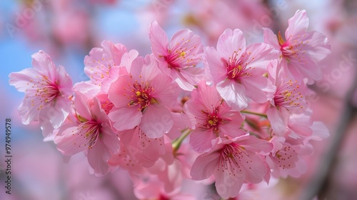 Cluster of pink flowers