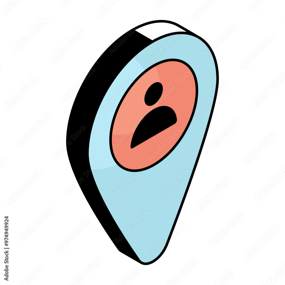 An icon design of user location An icon design of user location