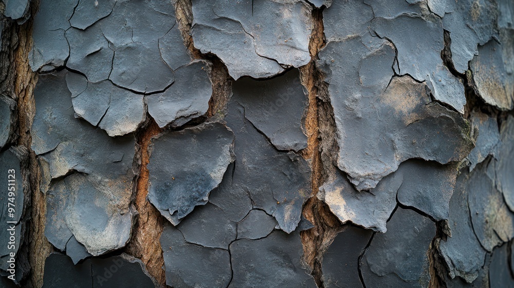 Close-up of Cracked Gray Bark on a Tree Trunk Close-up of Cracked Gray Bark on a Tree Trunk