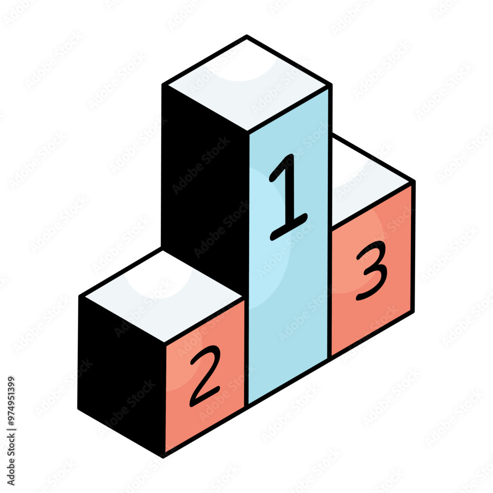 Modern design icon of leaderboard Modern design icon of leaderboard
