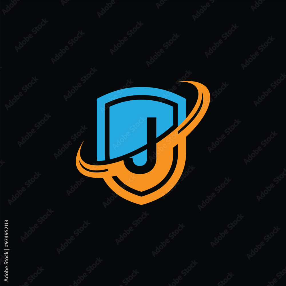 Security Shield Symbol And Letter J Security Shield Symbol And Letter J