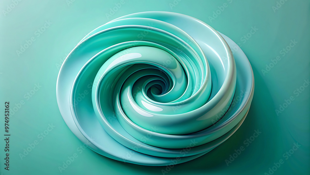 Serene Mint Green and Seafoam Blue Swirl A Calm and Fluid Abstract Composition Serene Mint Green and Seafoam Blue Swirl A Calm and Fluid Abstract Composition