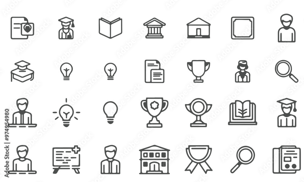 Fototapeta premium a set of business and education icons