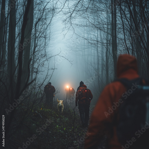 Searching in woods, lost person rescue 