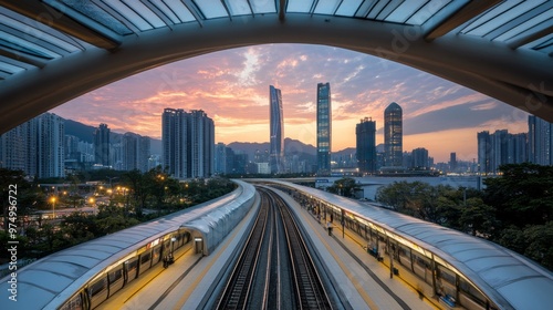 Shenzhen,China. 11/7/2020 Shenzhen Metro Line 3 Futian Bonded Area Station