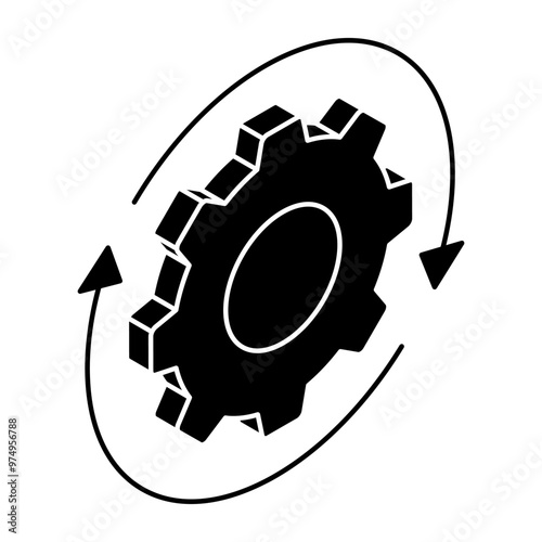 Creative design icon of setting update 