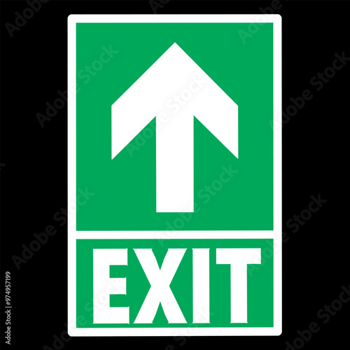 Exit evacuation sign