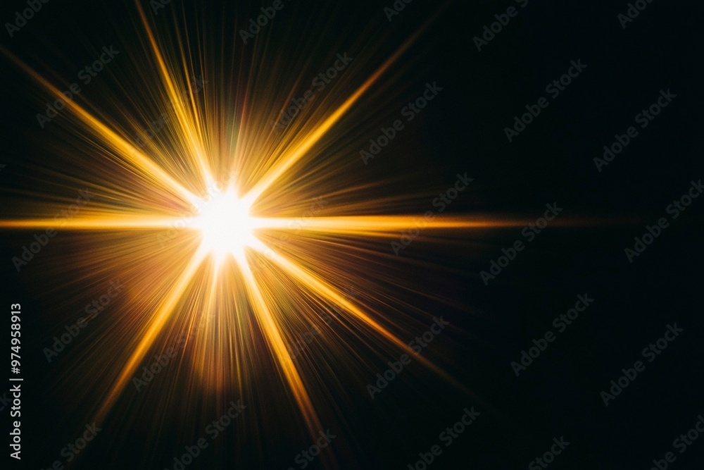 Light Flare on Black Background – Radiant Starburst Effect for Graphic Design Light Flare on Black Background – Radiant Starburst Effect for Graphic Design