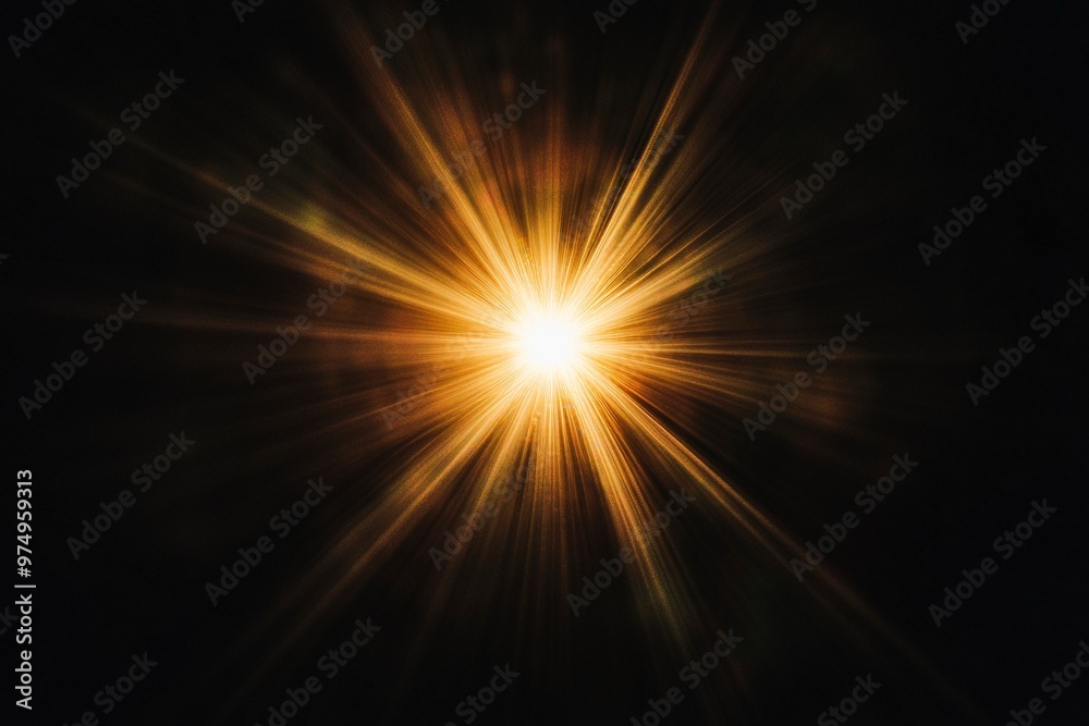 Light Flare on Black Background – Radiant Starburst Effect for Graphic Design Light Flare on Black Background – Radiant Starburst Effect for Graphic Design