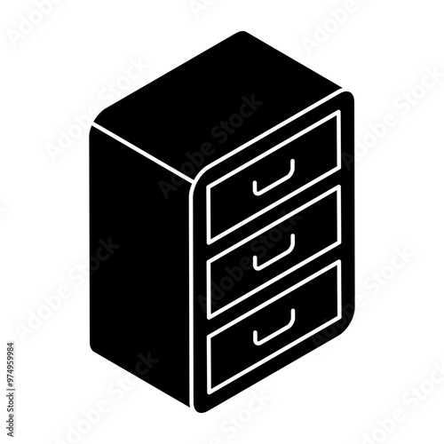 Perfect design icon of office Drawer 
