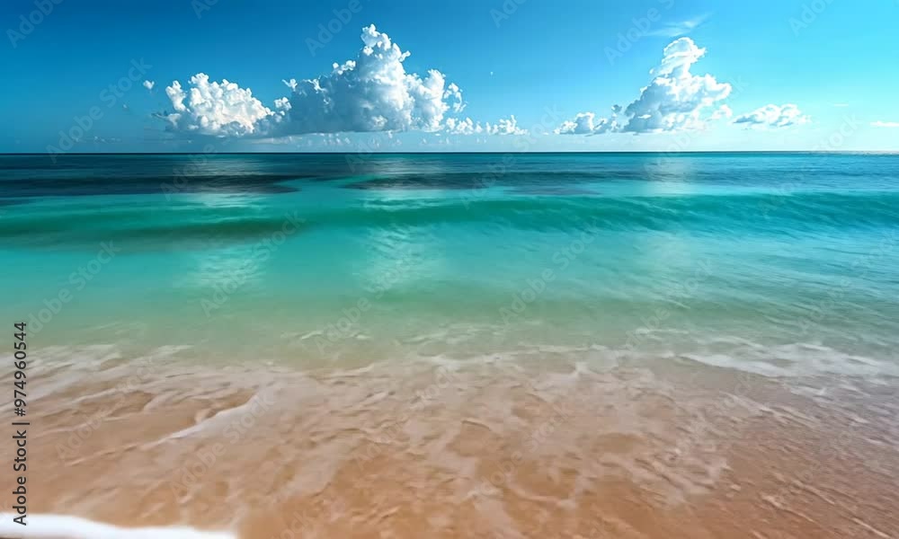 Tranquil Beach with Blue Sky and Ocean Tranquil Beach with Blue Sky and Ocean
