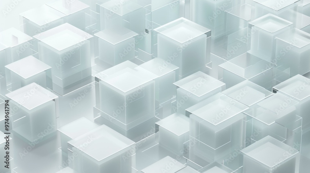A white background with many cubes in it. AI. A white background with many cubes in it. AI.