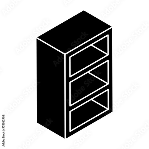 Modern design icon of office drawer