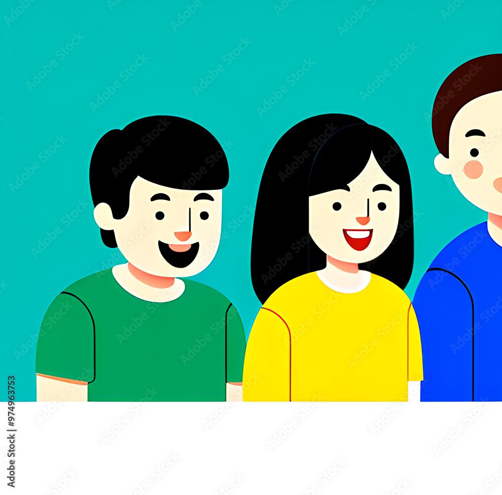 family poster friendship and love illustration.generative ai family poster friendship and love illustration.generative ai