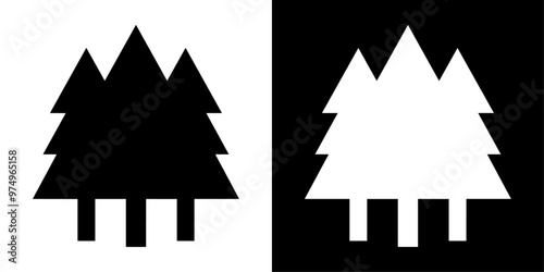 ofvs731 OutlineFilledVectorSign ofvs - forest fir tree vector icon . isolated transparent . outline and filled version . AI 10 / EPS / PNG . g12077