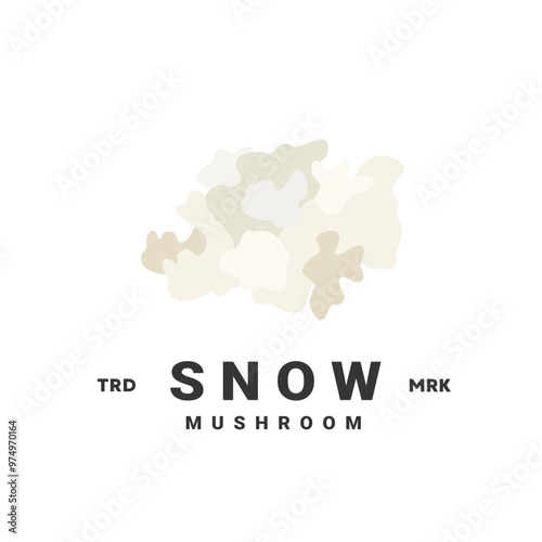 snow mushroom logo illustration is suitable for vegetable shops and gardens, both for posters and web icons.