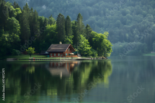 house on lake