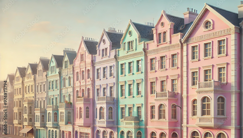 Fototapeta premium Pastel Building