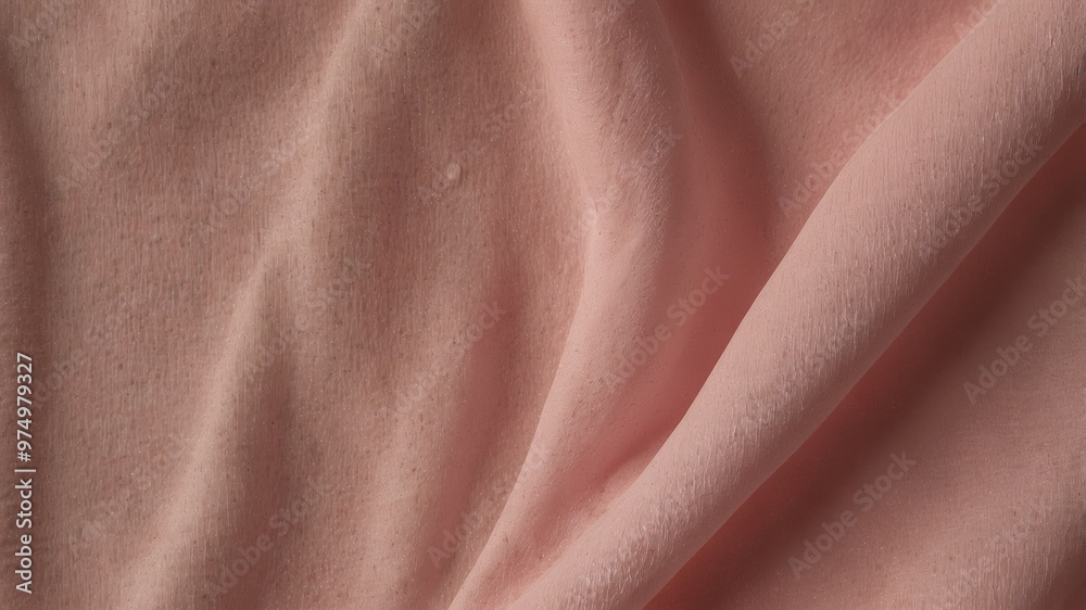 Fototapeta premium Pastel pink chiffon fabric draped softly as a delicate background