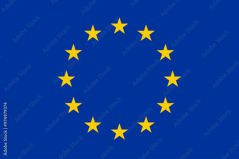 Flag of Europe. European Union national flag. Vector illustration Flag of Europe. European Union national flag. Vector illustration
