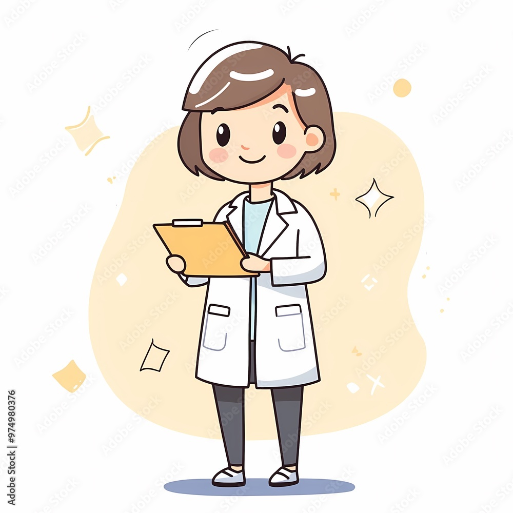 Smiling Doctor Ready for Rounds Smiling Doctor Ready for Rounds