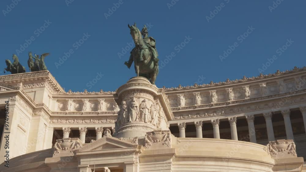 A stunning view of the iconic monument to Victor Emmanuel II showcasing intricate sculptures and historical significance A stunning view of the iconic monument to Victor Emmanuel II showcasing intricate sculptures and historical significance