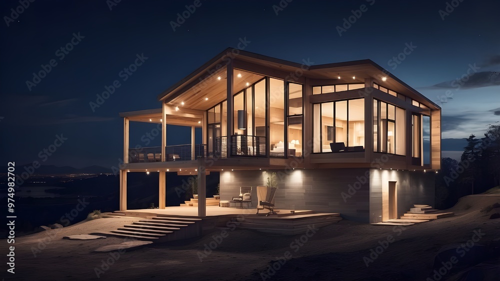 stunning nighttime house construction
stunning nighttime house construction