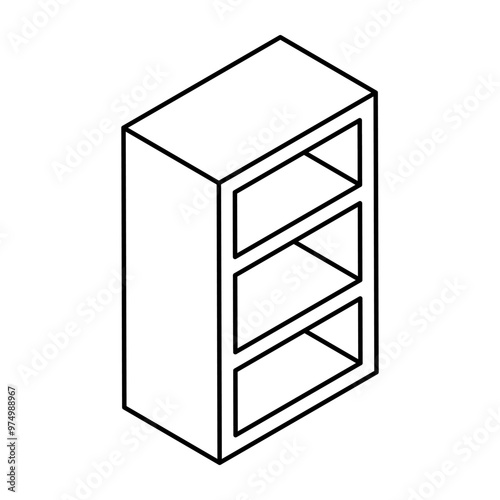 Modern design icon of office drawer