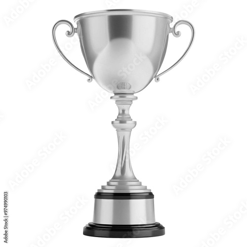 gold cup isolated on white