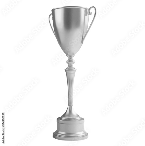 silver cup isolated on white