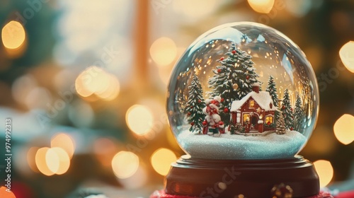 A Miniature Winter Wonderland Encased in a Glass Globe photo