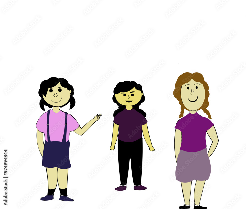 Illustration design to commemorate World Girls' Day Illustration design to commemorate World Girls' Day