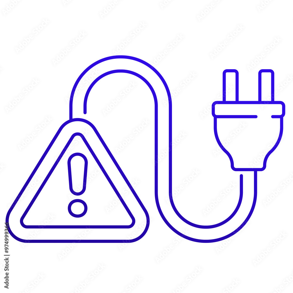 electric plug and warning alert line png icon electric plug and warning alert line png icon