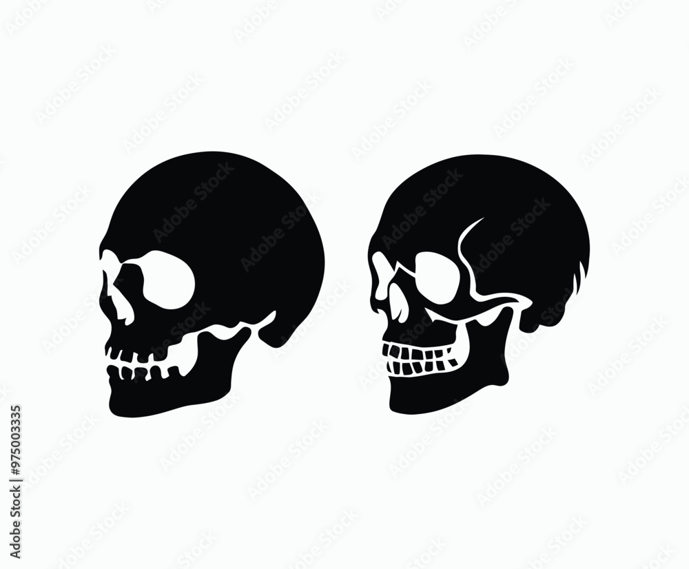 Skull EPS vector graphics art silhouette illustration template Skull EPS vector graphics art silhouette illustration template