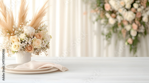 Boho Wedding Table Centrepiece | Rustic and Chic Decor with Natural Elements for a Bohemian-Themed Celebration