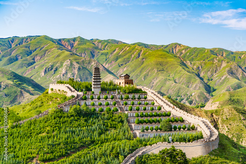 Sunny summer day at Yanmen Pass, Dai County, Xinzhou City, Sichuan Province photo