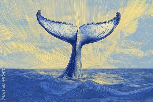 Wallpaper Mural Orca - Three. Beautiful simple AI generated image Torontodigital.ca