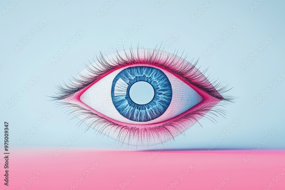 Glowing red eye close-up for futuristic or fantasy designs. Beautiful simple AI generated image Glowing red eye close-up for futuristic or fantasy designs. Beautiful simple AI generated image