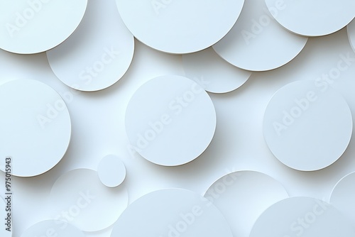 White background with flying balloons - clean design, 3d abstract realistic banner.. Beautiful simple AI generated image