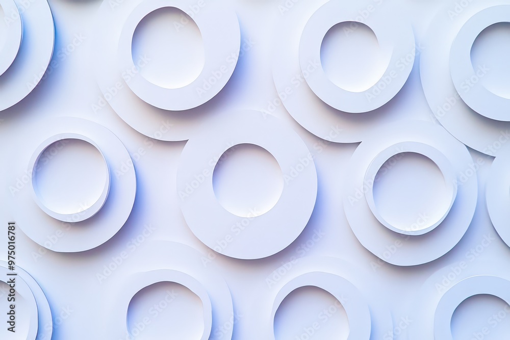 3D animation - Fluid abstract white spheres that float and blend with looping animated motion. Beautiful simple AI generated image