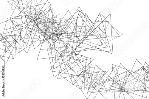 Εκτύπωση καμβά Transparent (PNG) graphic illustration of scattered triangles