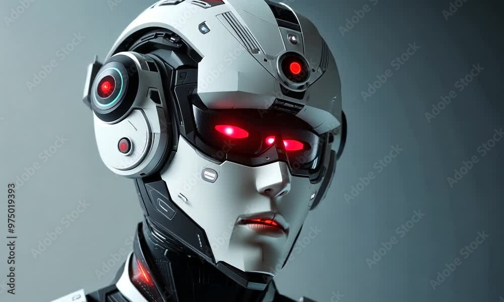 Robot with Red Eyes