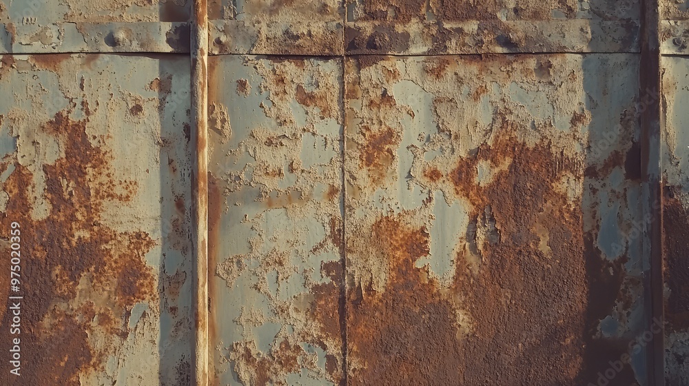 Rusty Zinc Sheet Wall. AI generated illustration Rusty Zinc Sheet Wall. AI generated illustration