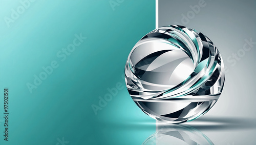Obraz na płótnie elegant aesthetic design, template with copy space area, glass isolated on clean background, blank advertising display w salonie
