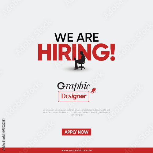We are hiring Graphic Designer Social Media Post Template. We are Hiring Design Template. Hire Graphic Designer Banner Design.
