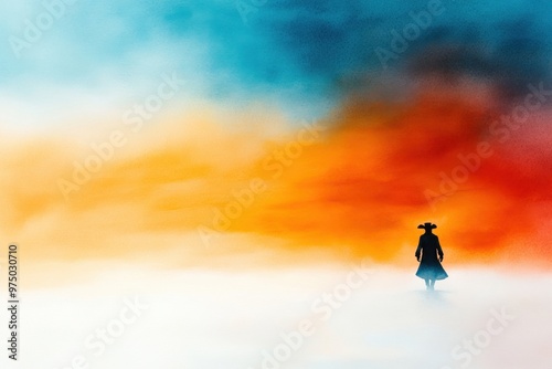 Spectral Pirate Saga: Haunting the Sands of Time in Watercolor photo