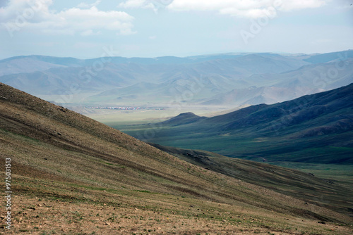 Beautiful colored landscape tourism hobby. Mongolia.