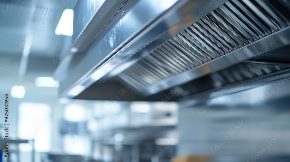 Industrial Kitchen Exhaust Hood. AI generated illustration Industrial Kitchen Exhaust Hood. AI generated illustration